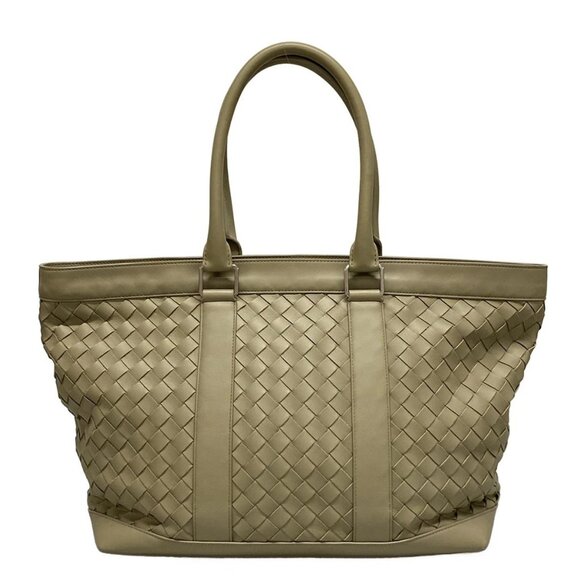 Auth BOTTEGA VENETA Intrecciato 650431 Taupe (Gray Beige) Leather - Picture 2 of 16